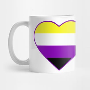 Pride Flag Heart Non Binary Mug